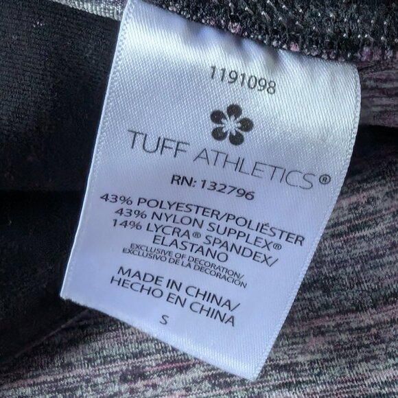 Tuff Athletics, Cropped Leggings, Marled Purple, Sz S - Picture 4 of 8